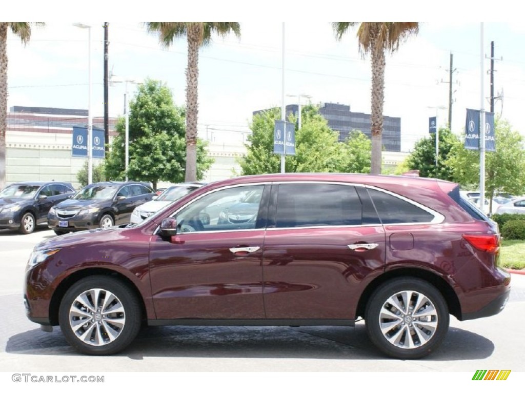 Dark Cherry Pearl 2014 Acura MDX SH-AWD Technology Exterior Photo #94578505