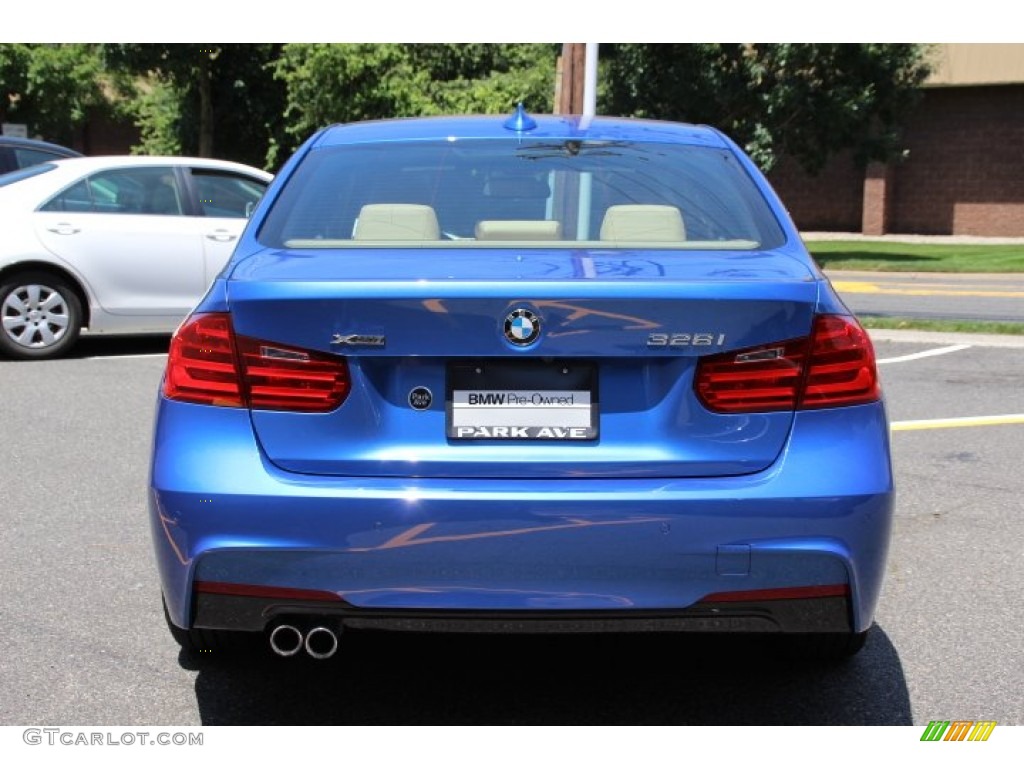 2014 3 Series 328i xDrive Sedan - Estoril Blue / Venetian Beige photo #4