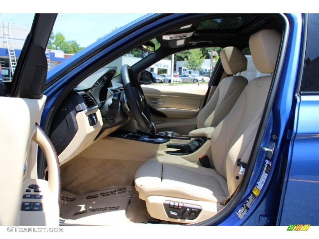 2014 3 Series 328i xDrive Sedan - Estoril Blue / Venetian Beige photo #11