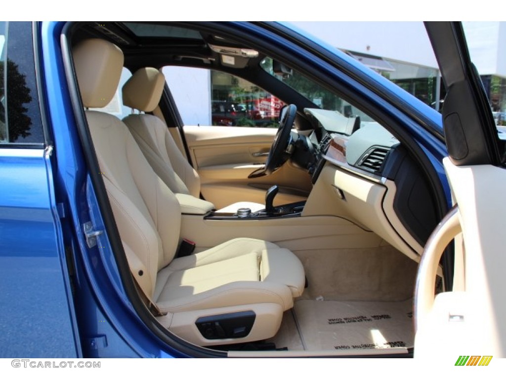 2014 3 Series 328i xDrive Sedan - Estoril Blue / Venetian Beige photo #27