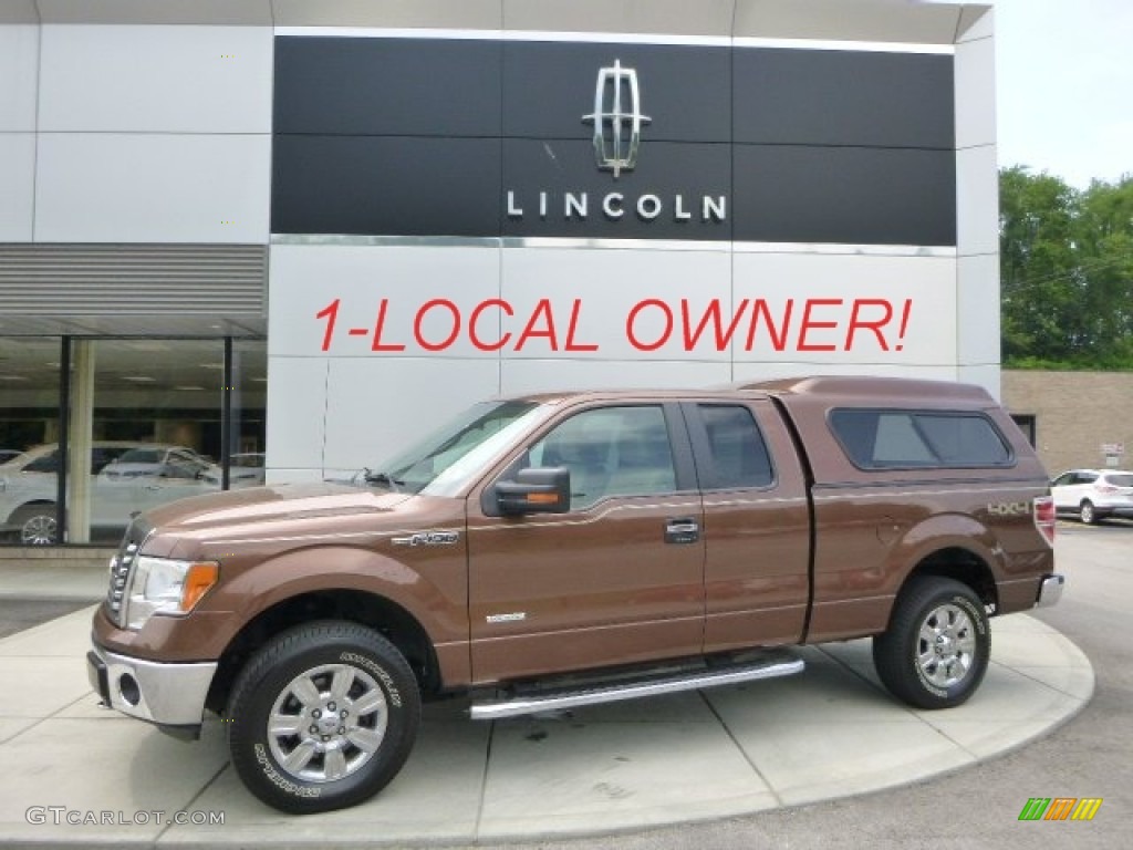 2011 F150 XLT SuperCab 4x4 - Golden Bronze Metallic / Pale Adobe photo #1