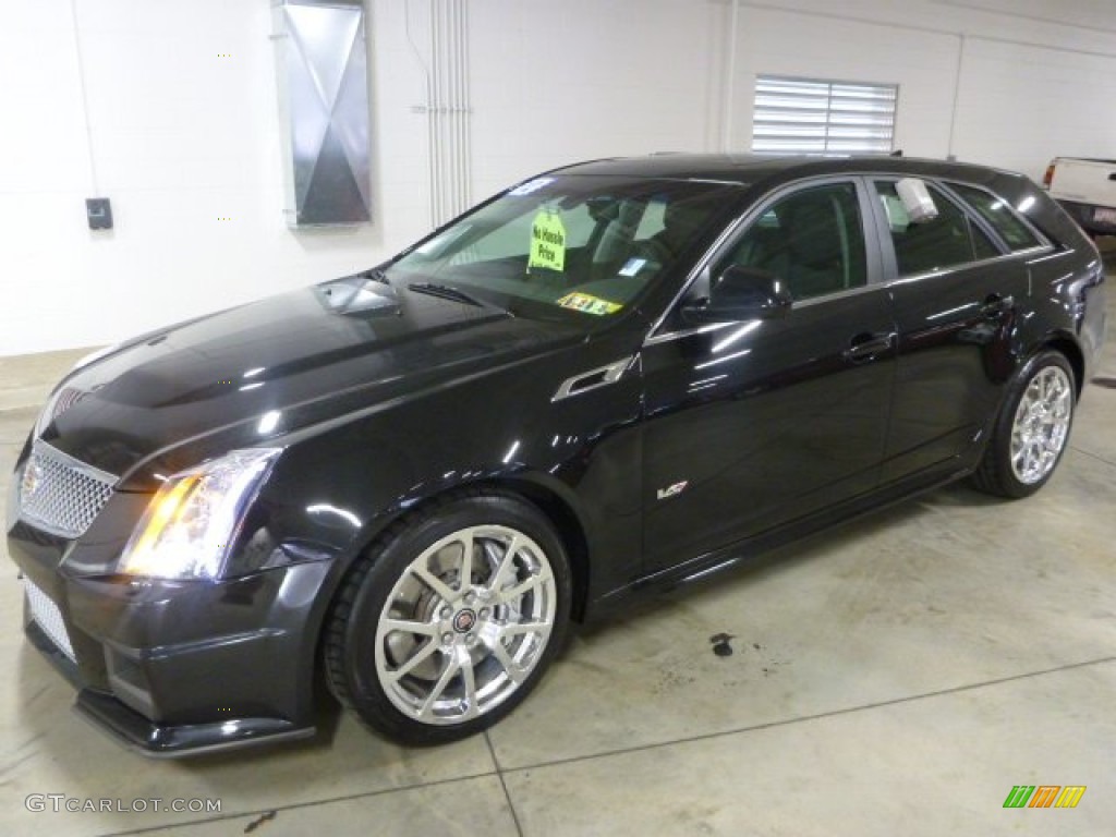 2012 CTS -V Sport Wagon - Black Diamond Tricoat / Ebony/Ebony photo #1