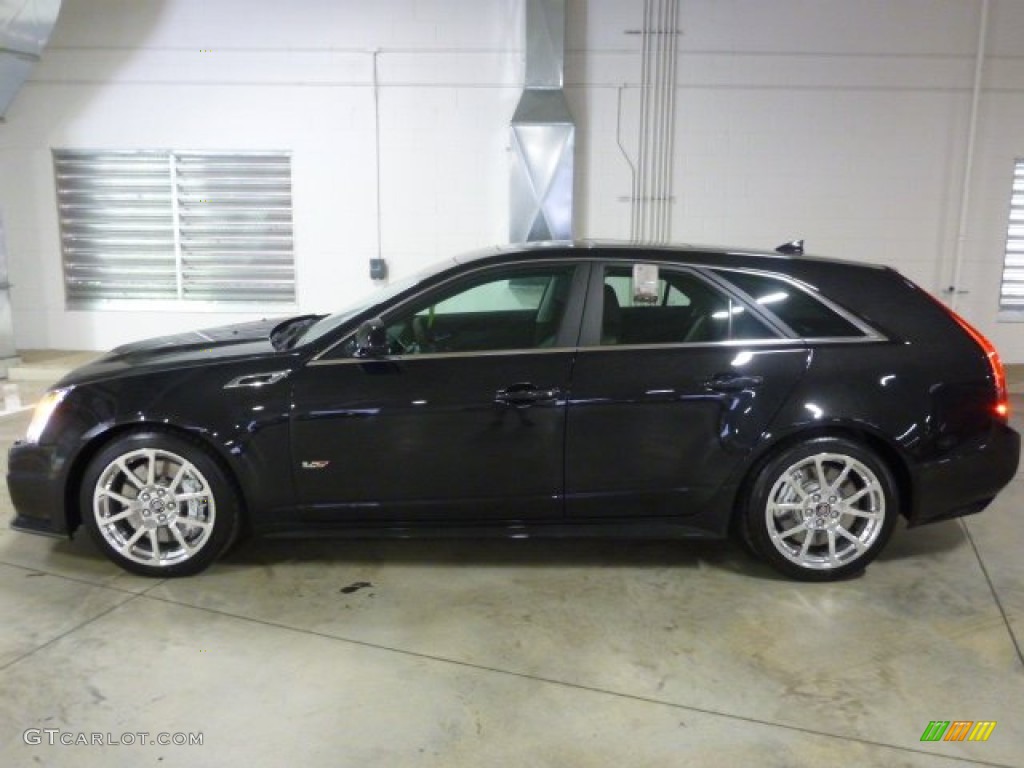 Black Diamond Tricoat 2012 Cadillac CTS -V Sport Wagon Exterior Photo #94581523