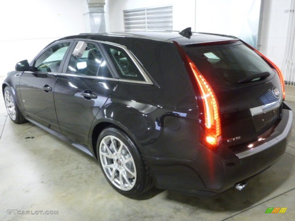 Black Diamond Tricoat 2012 Cadillac CTS -V Sport Wagon Exterior Photo #94581541