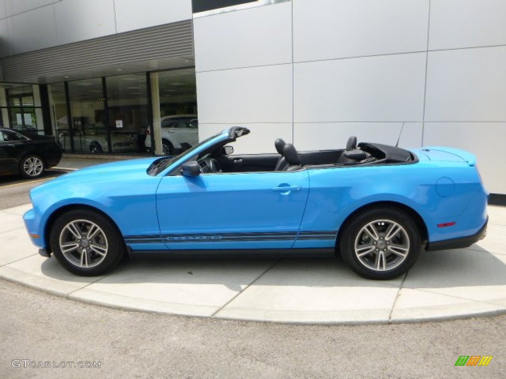 2011 Mustang V6 Premium Convertible - Grabber Blue / Charcoal Black photo #2
