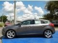 2014 Sterling Gray Ford Focus Titanium Hatchback  photo #2