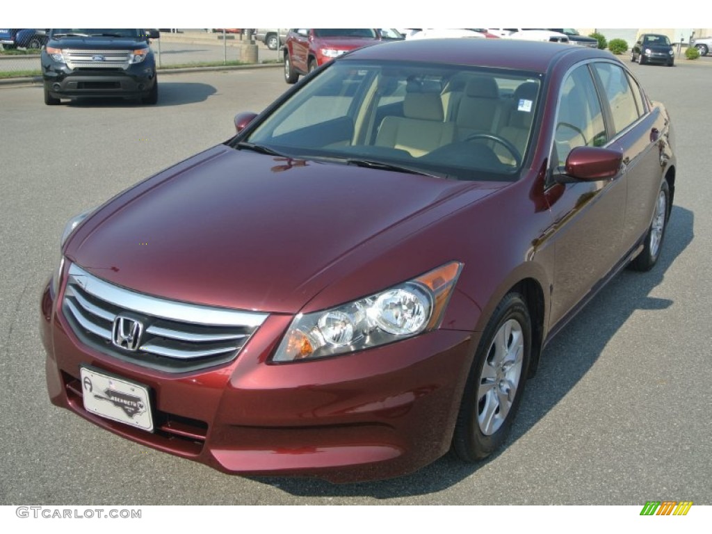 2012 Accord LX Premium Sedan - Basque Red Pearl II / Ivory photo #1