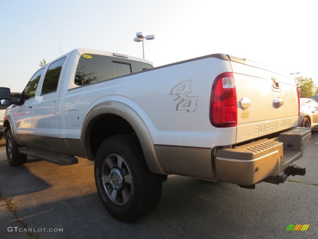 2014 F250 Super Duty King Ranch Crew Cab 4x4 - Oxford White / King Ranch Chaparral Leather/Adobe Trim photo #2