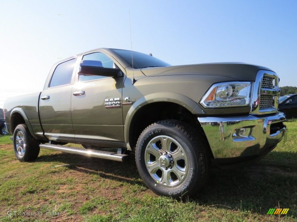 2014 2500 Laramie Crew Cab 4x4 - Prairie Pearl Coat / Canyon Brown/Light Frost Beige photo #4