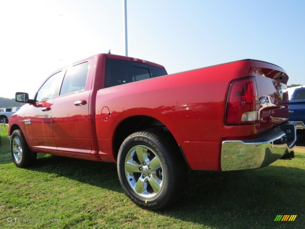 2014 1500 Big Horn Crew Cab - Flame Red / Black/Diesel Gray photo #2
