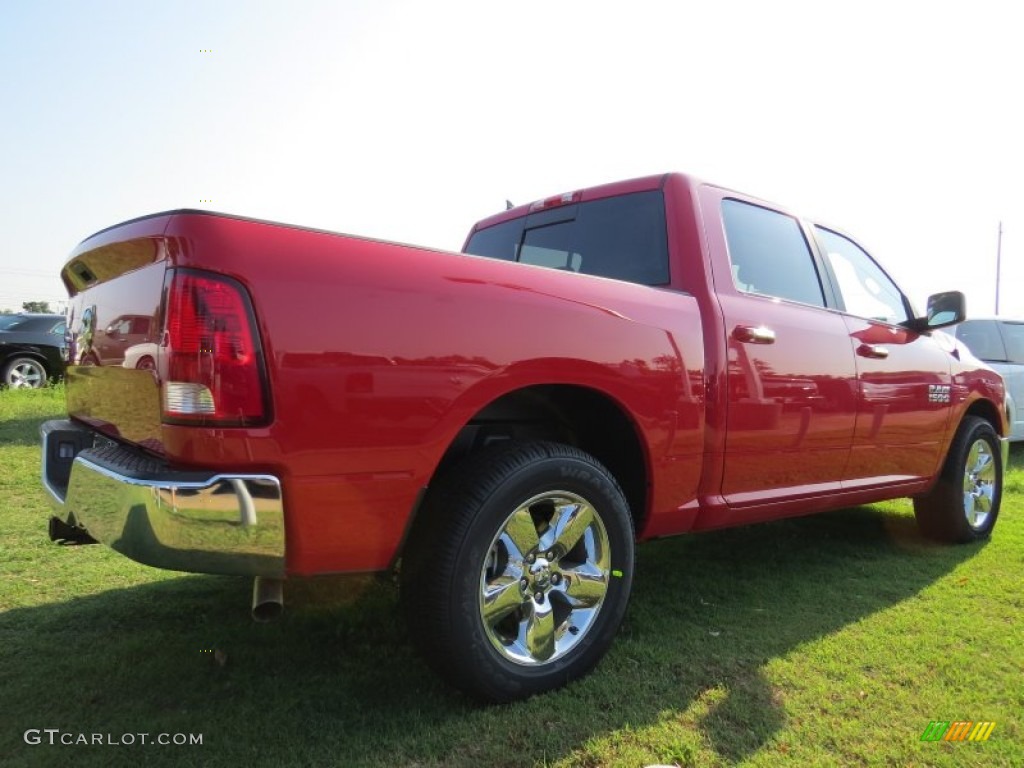 2014 1500 Big Horn Crew Cab - Flame Red / Black/Diesel Gray photo #3