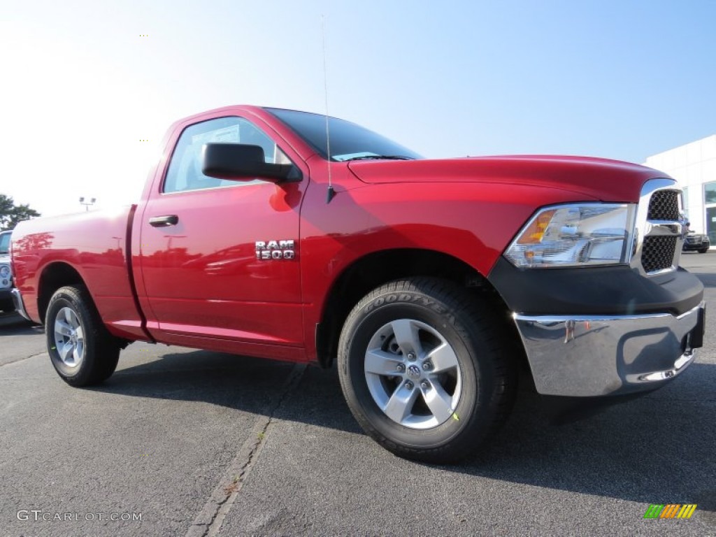 2014 1500 Tradesman Regular Cab - Flame Red / Black/Diesel Gray photo #4