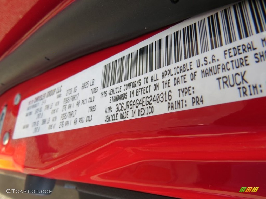 2014 1500 Tradesman Regular Cab - Flame Red / Black/Diesel Gray photo #9
