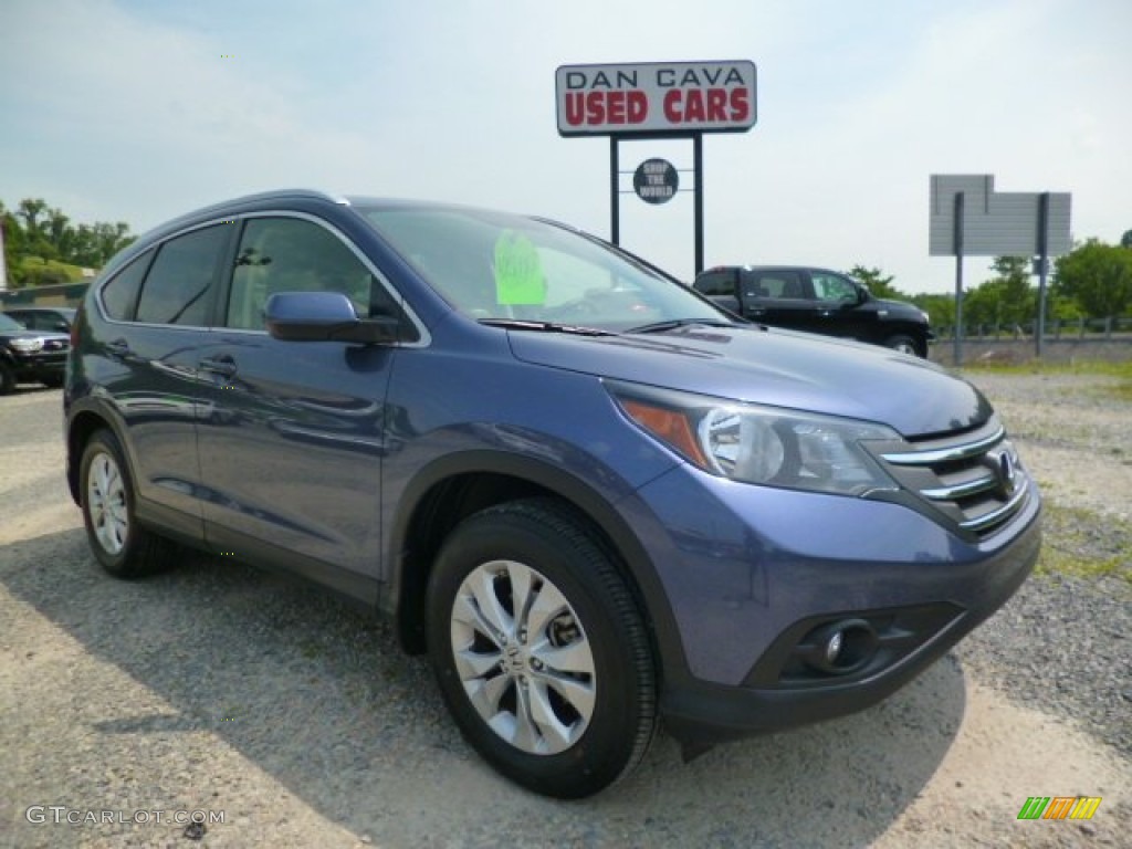 2012 CR-V EX-L 4WD - Twilight Blue Metallic / Gray photo #1