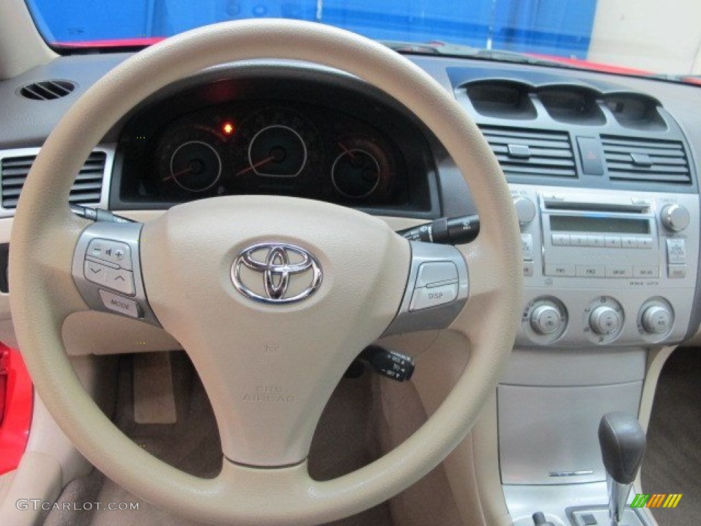 2008 Solara SE V6 Coupe - Super Red 5 / Ivory photo #16