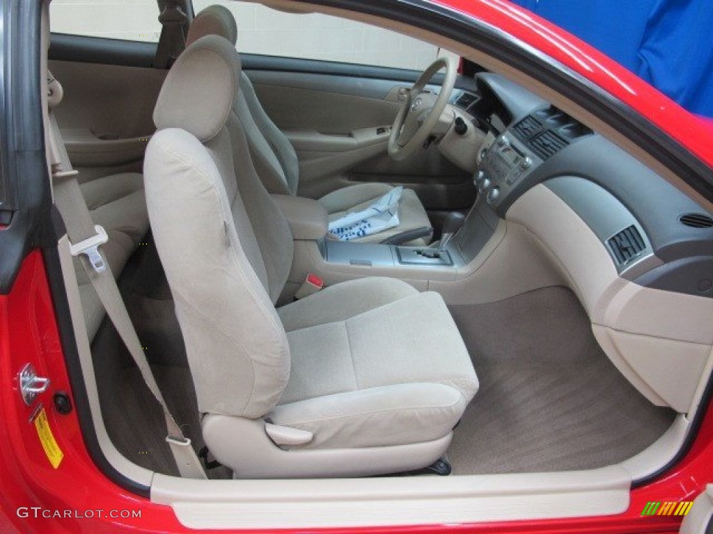 2008 Solara SE V6 Coupe - Super Red 5 / Ivory photo #22