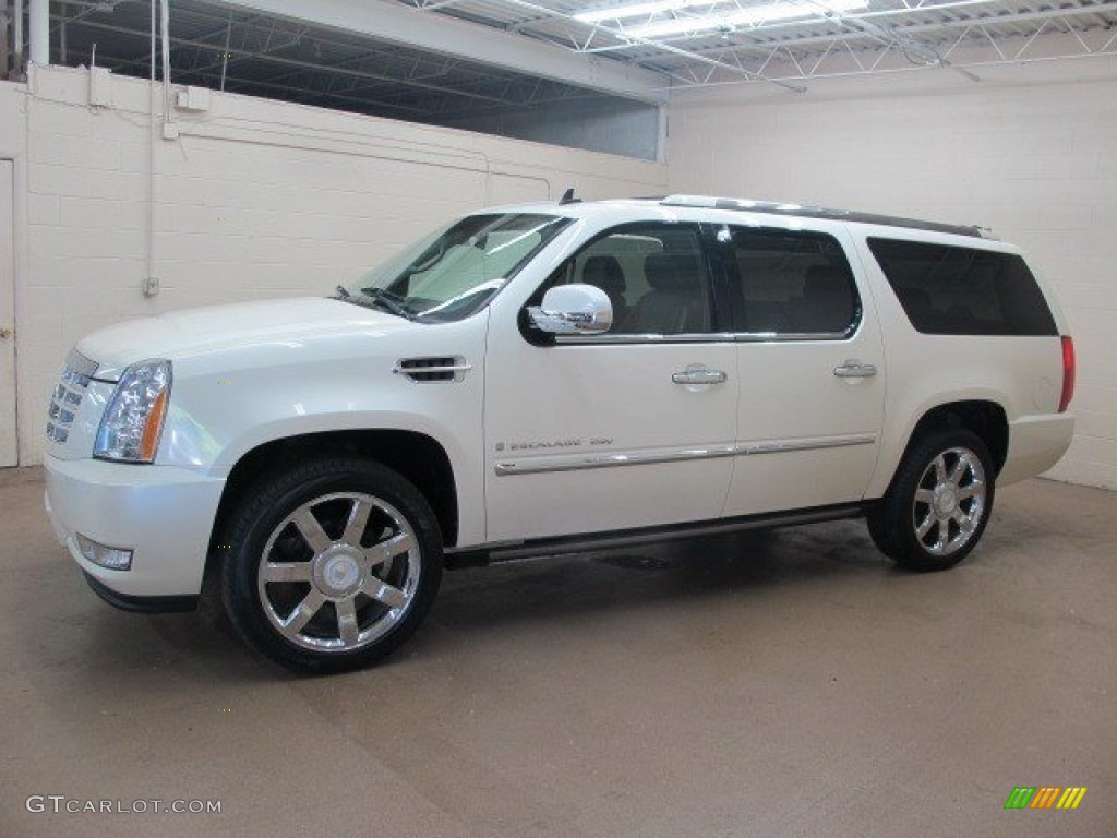 2008 Escalade ESV AWD - White Diamond / Ebony photo #6