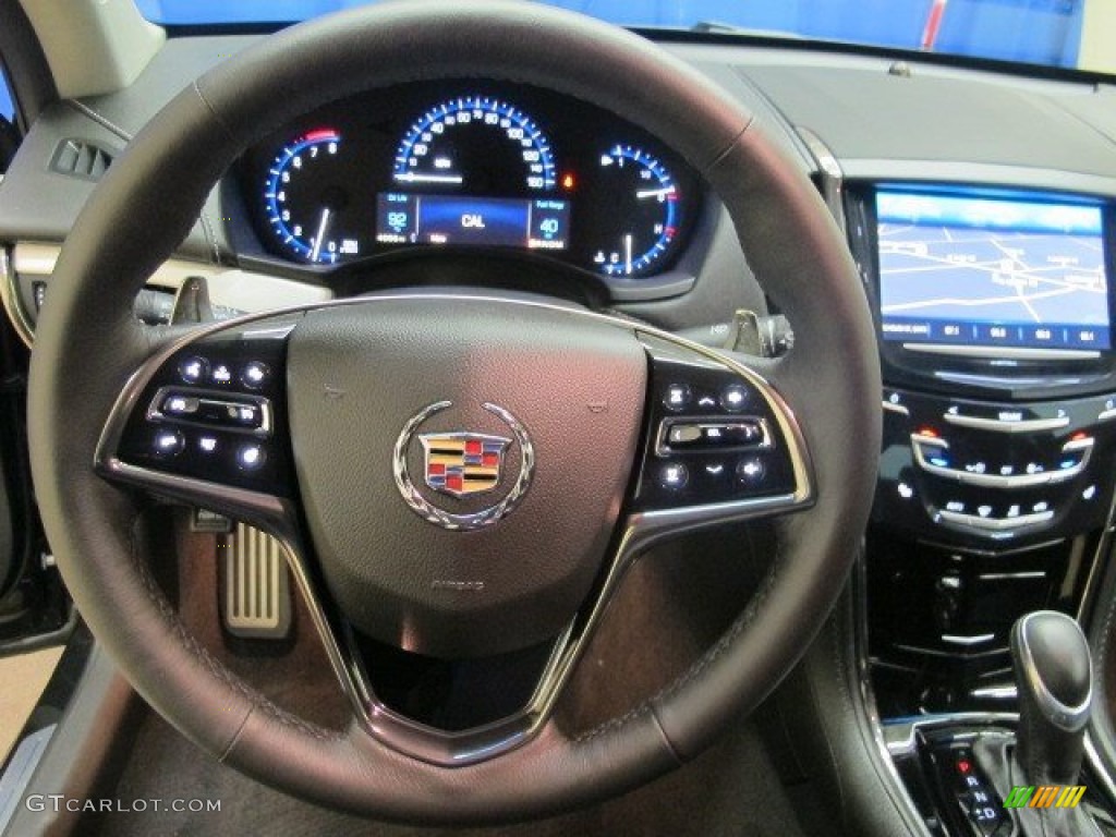 2014 Cadillac ATS 3.6L AWD Jet Black/Jet Black Steering Wheel Photo #94588225