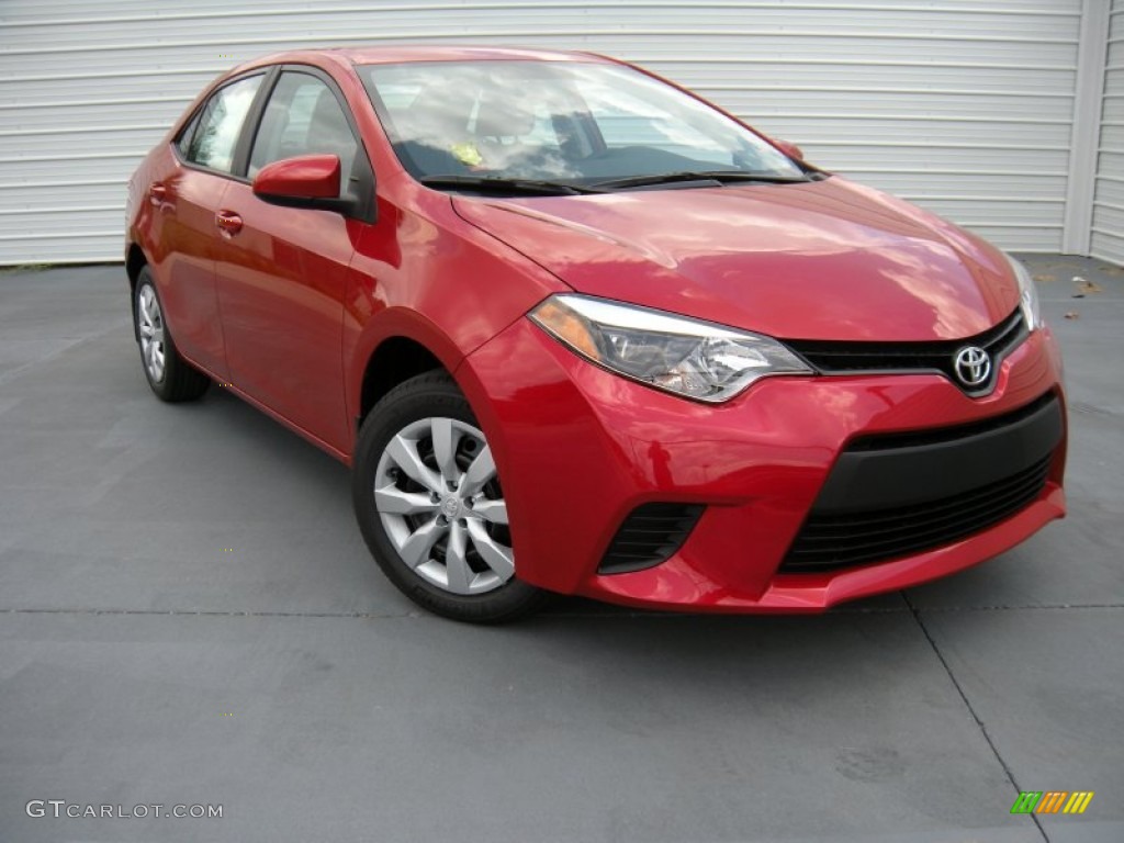 Barcelona Red Metallic 2014 Toyota Corolla LE Exterior Photo #94592632
