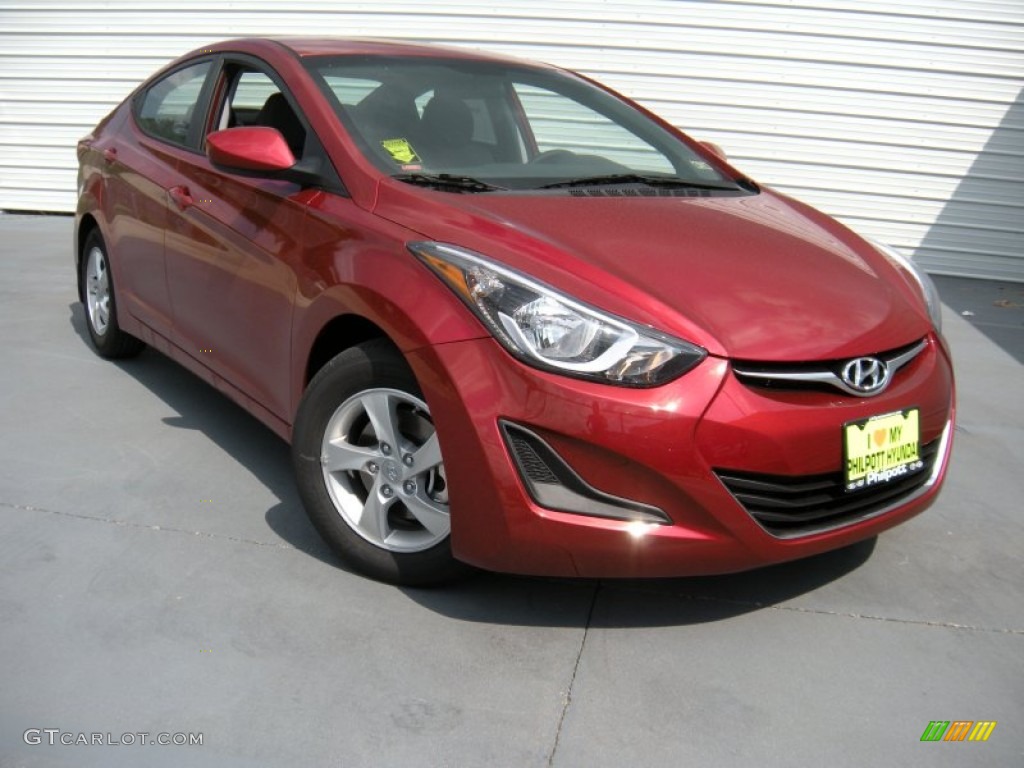 2014 Elantra SE Sedan - Red / Gray photo #1