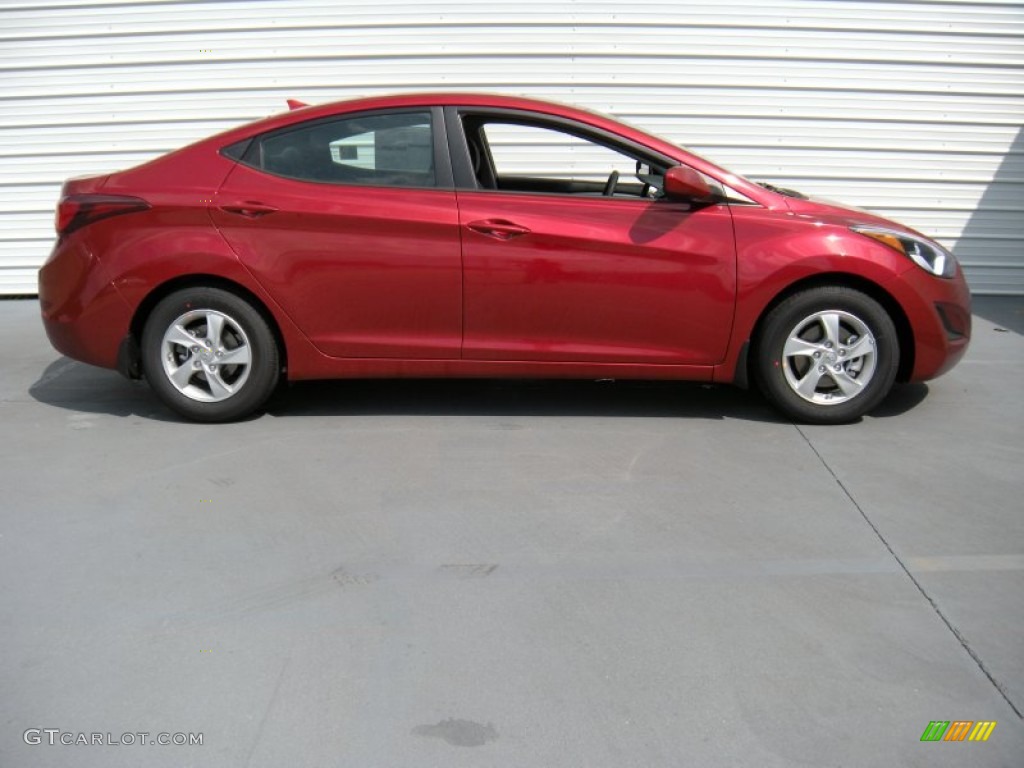 2014 Elantra SE Sedan - Red / Gray photo #3
