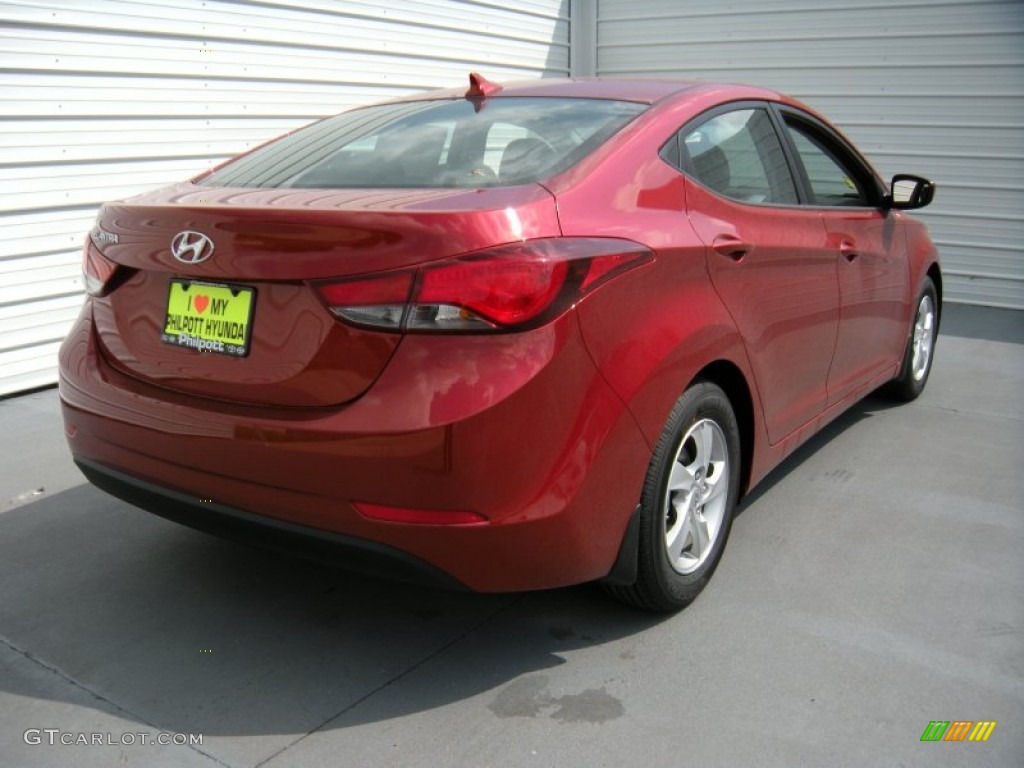 2014 Elantra SE Sedan - Red / Gray photo #4