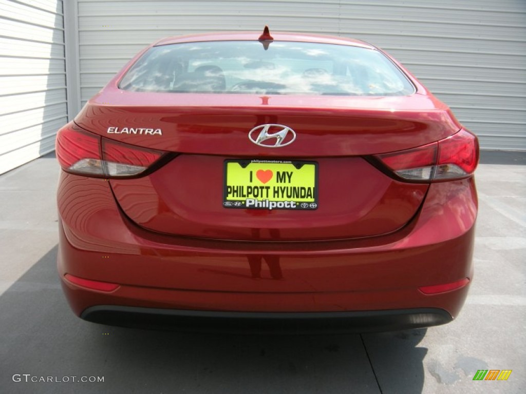 2014 Elantra SE Sedan - Red / Gray photo #5