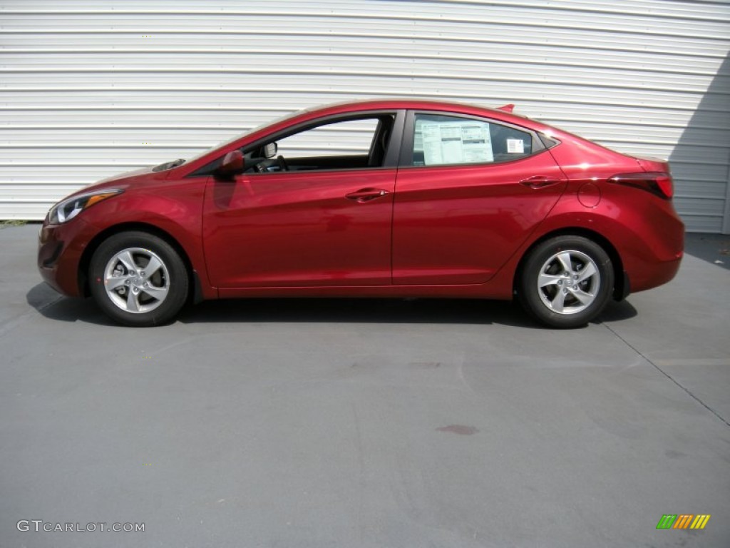 2014 Elantra SE Sedan - Red / Gray photo #6