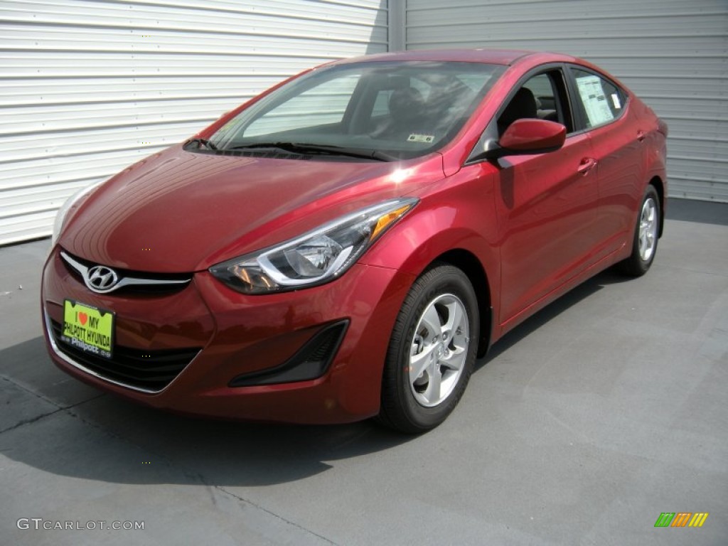 2014 Elantra SE Sedan - Red / Gray photo #7