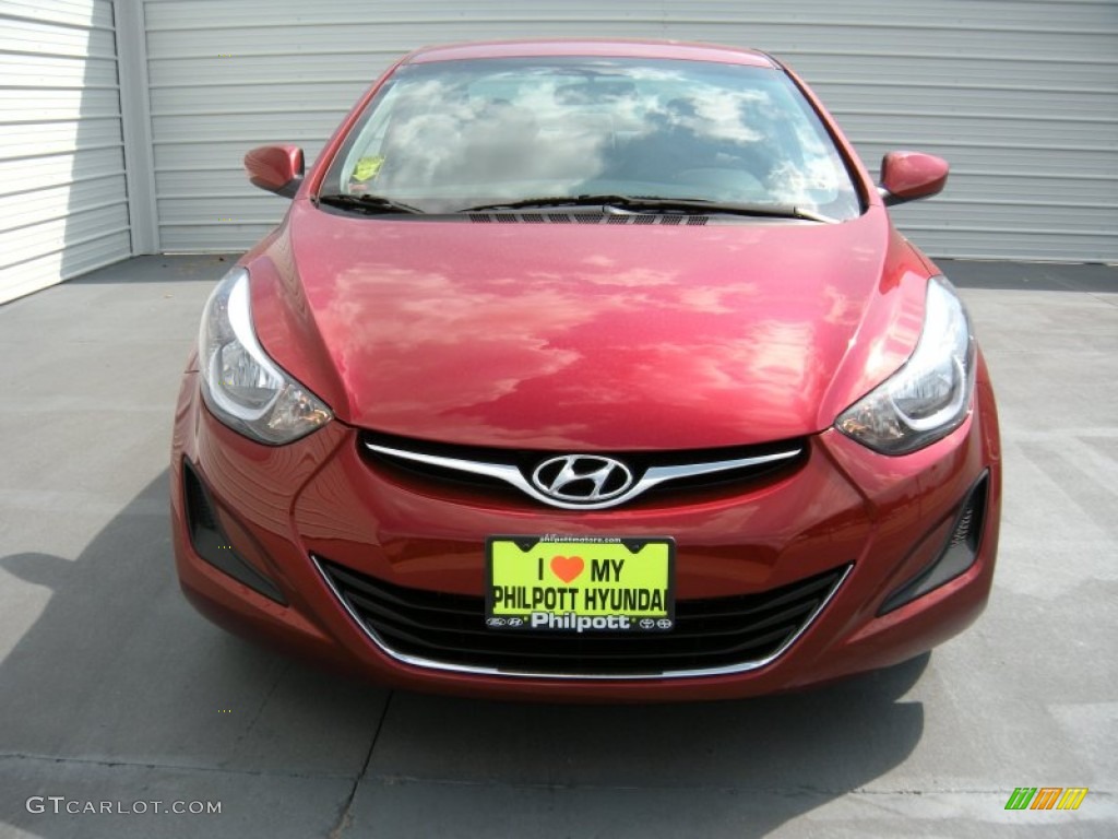 2014 Elantra SE Sedan - Red / Gray photo #8
