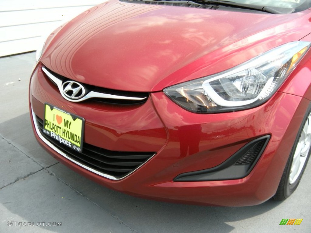 2014 Elantra SE Sedan - Red / Gray photo #10