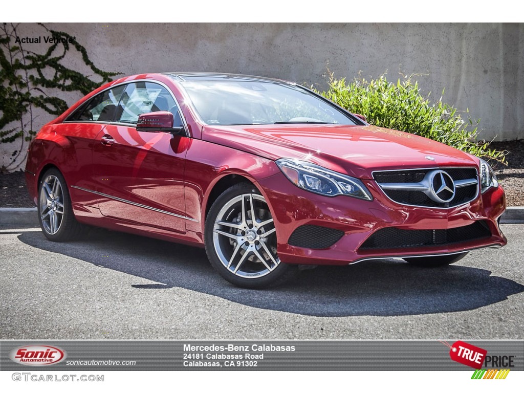 2014 E 350 Coupe - Mars Red / Grey/Black photo #1