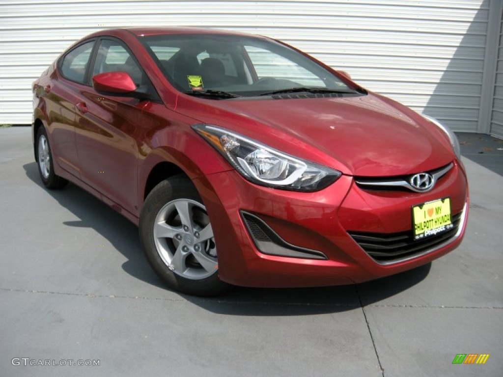 Red Hyundai Elantra