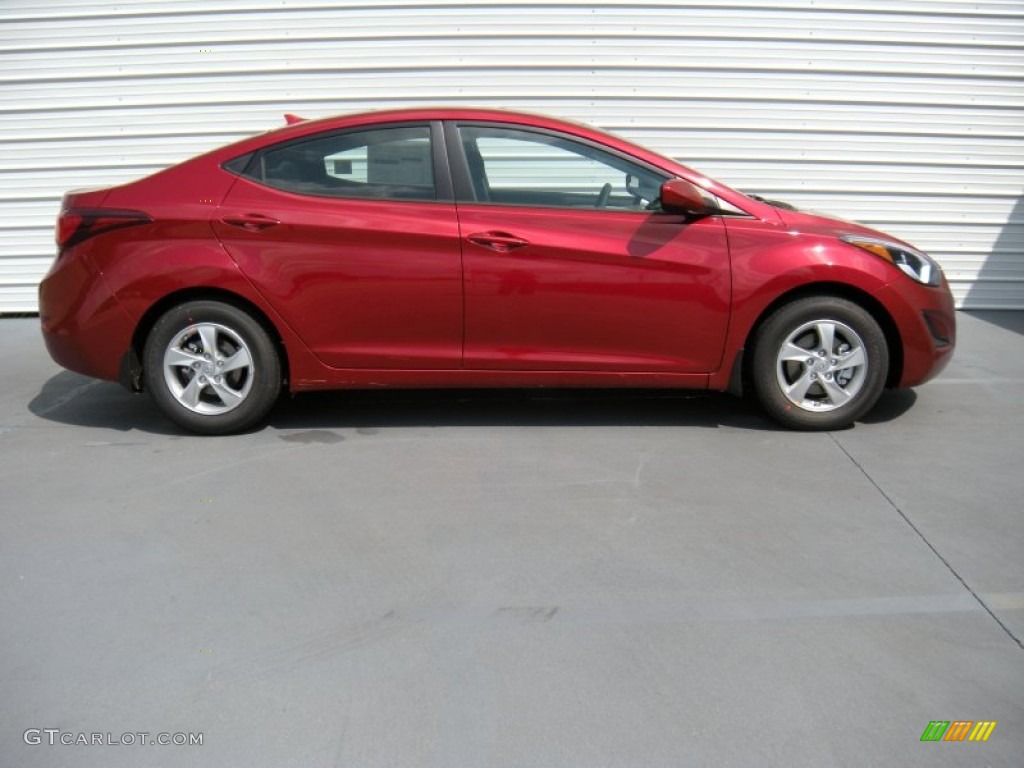 2014 Elantra SE Sedan - Red / Gray photo #3