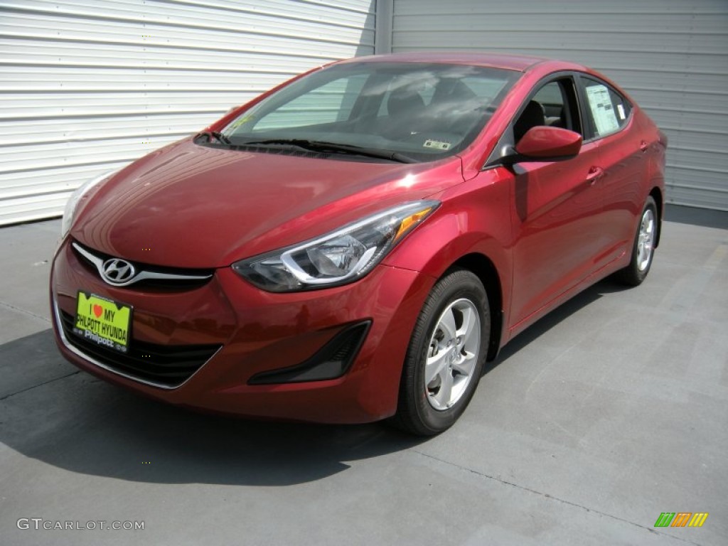 2014 Elantra SE Sedan - Red / Gray photo #7