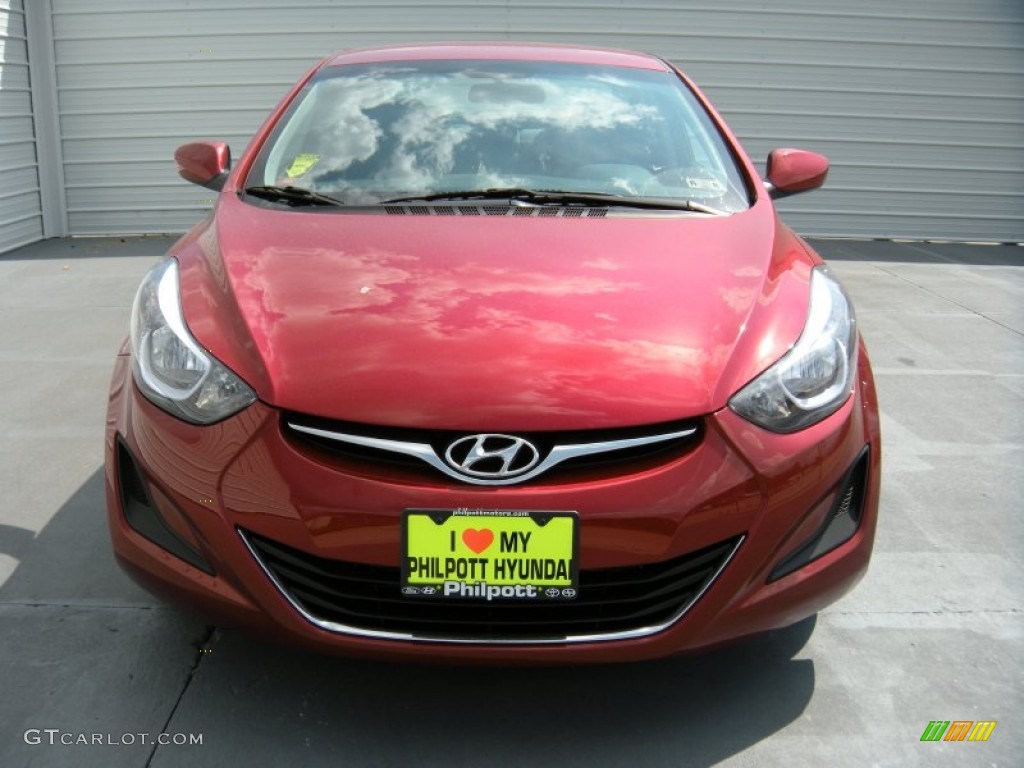 2014 Elantra SE Sedan - Red / Gray photo #8