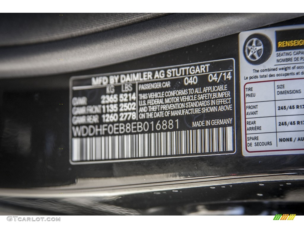 2014 E E250 BlueTEC Sedan - Black / Black photo #7