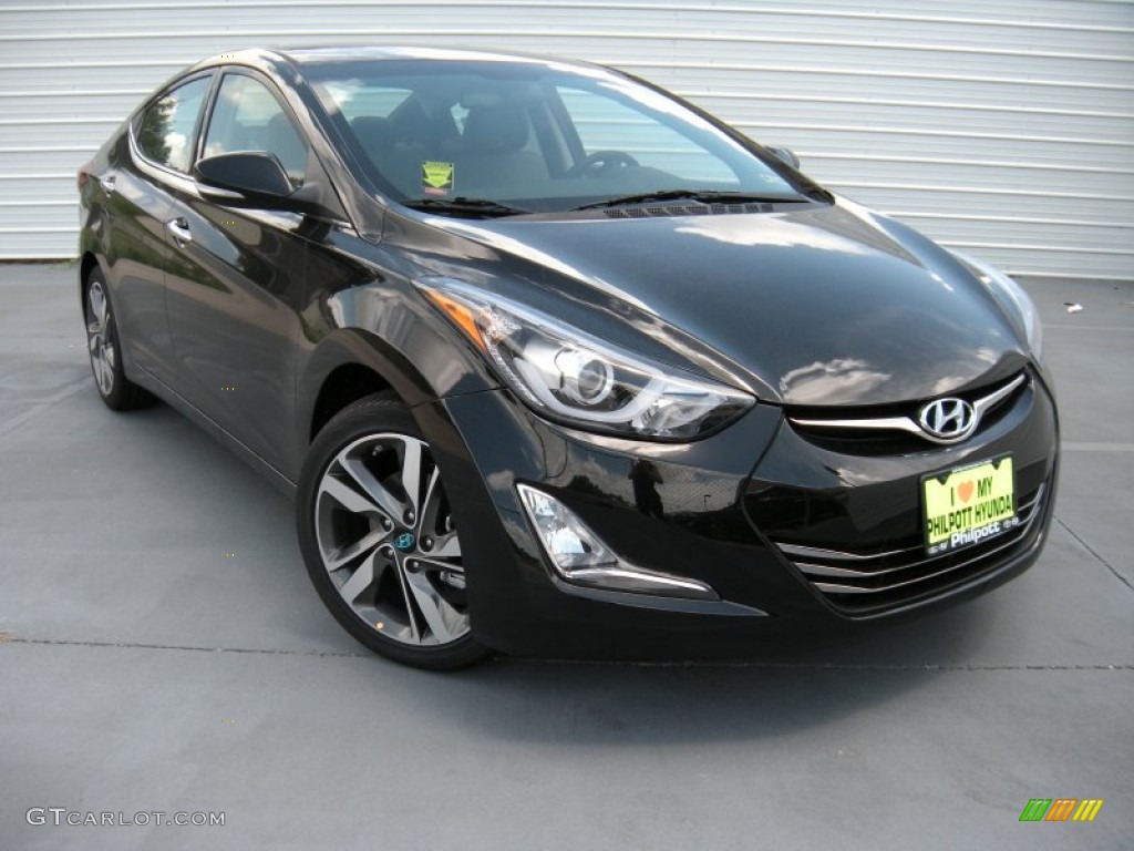 2014 Elantra Limited Sedan - Black / Gray photo #1