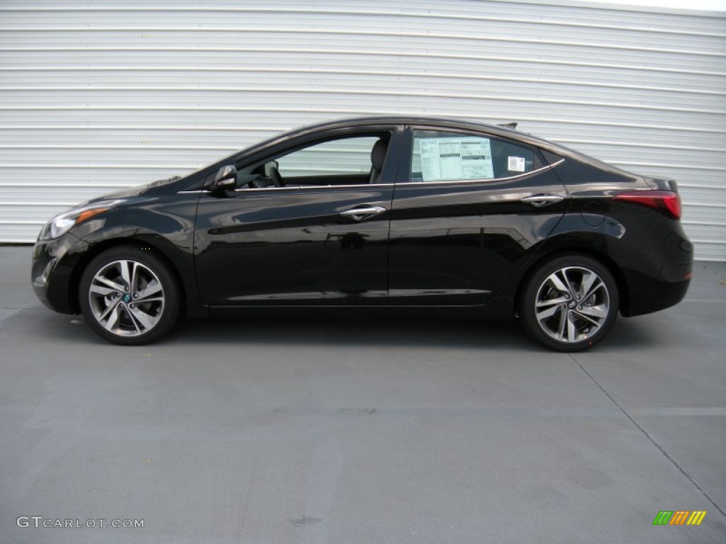 2014 Elantra Limited Sedan - Black / Gray photo #6