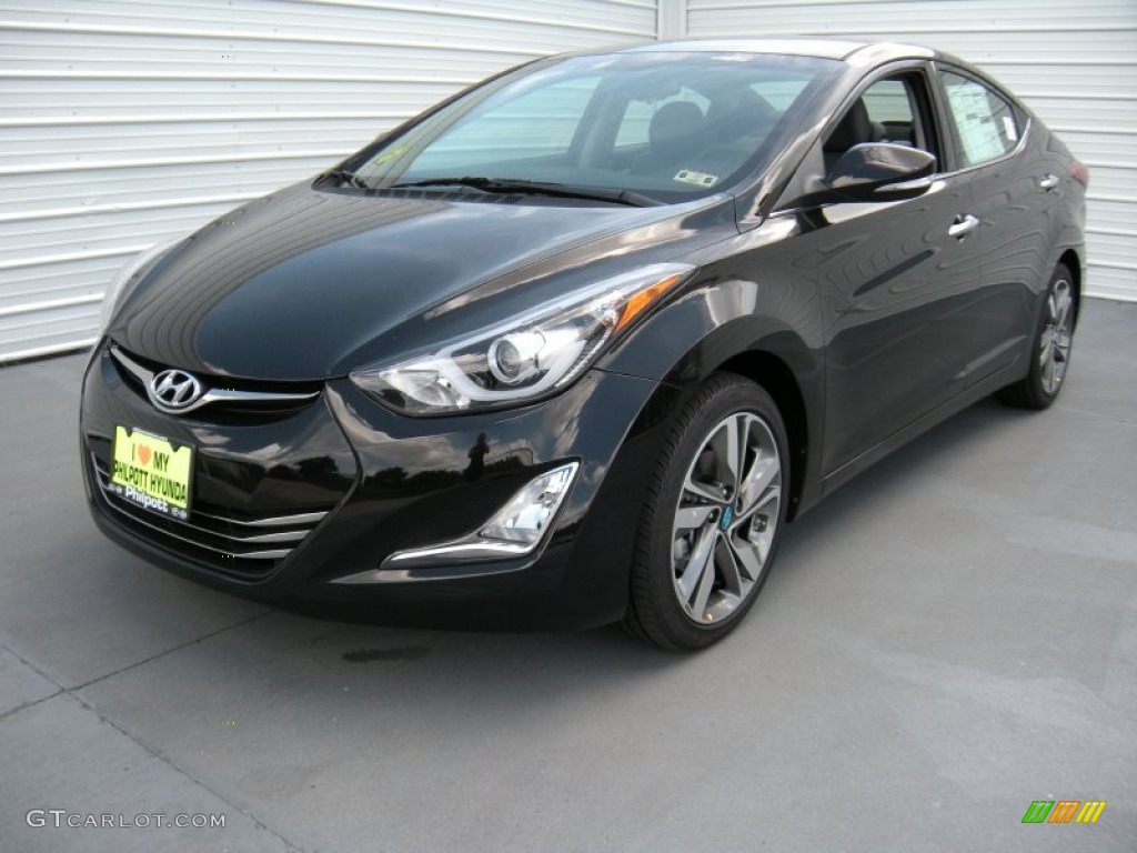 2014 Elantra Limited Sedan - Black / Gray photo #7