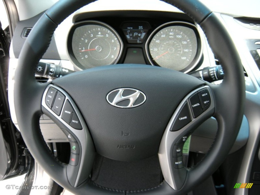 2014 Elantra Limited Sedan - Black / Gray photo #30