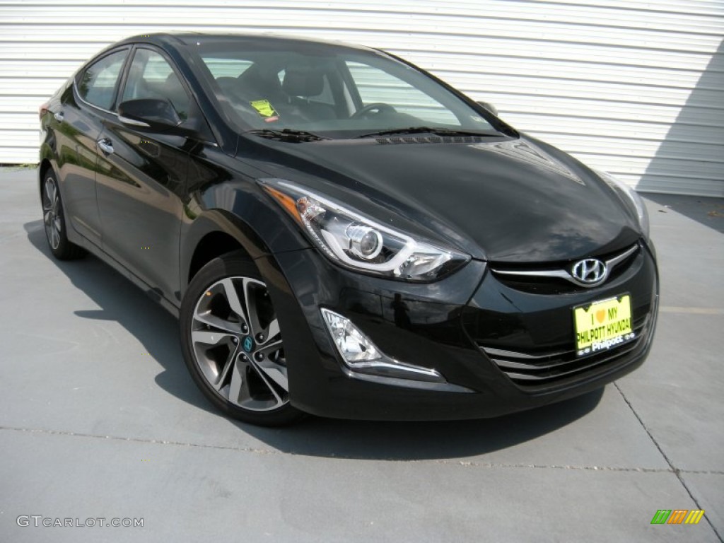 2014 Elantra Limited Sedan - Black / Gray photo #1