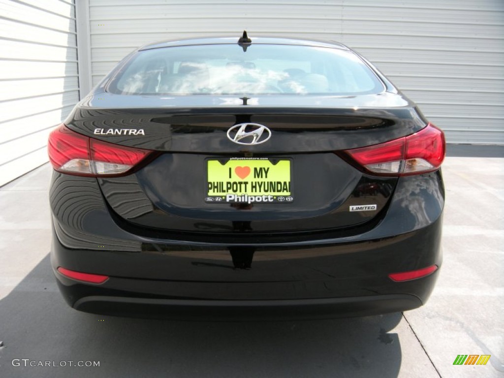 2014 Elantra Limited Sedan - Black / Gray photo #5