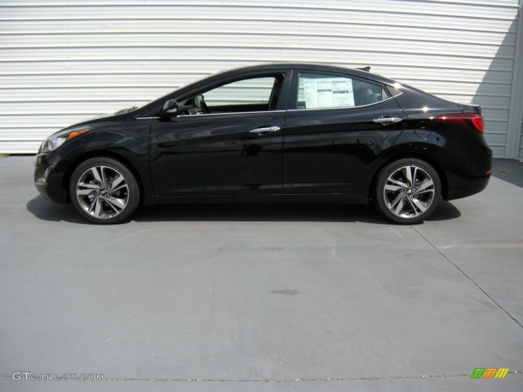 2014 Elantra Limited Sedan - Black / Gray photo #6