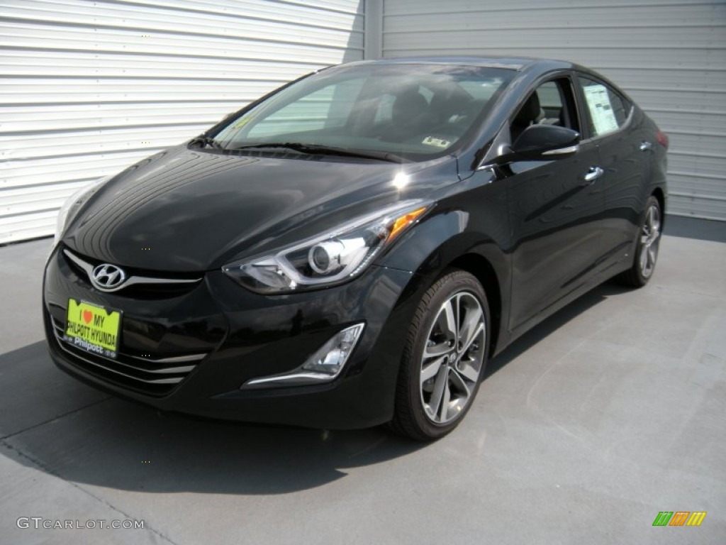 2014 Elantra Limited Sedan - Black / Gray photo #7