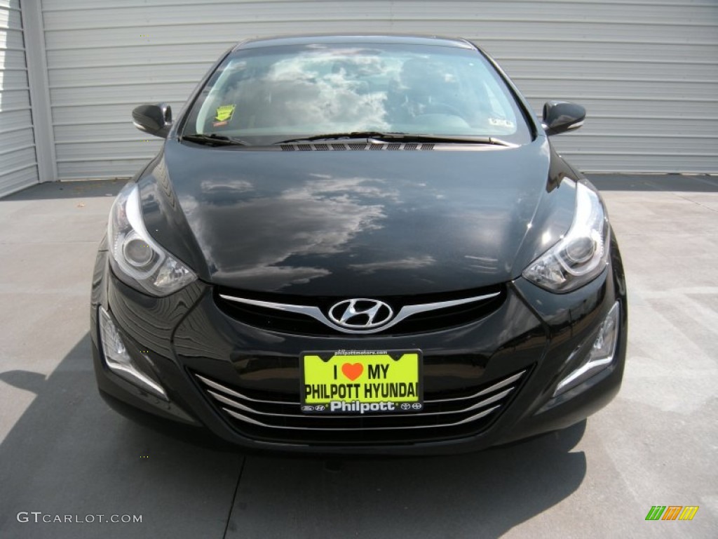 2014 Elantra Limited Sedan - Black / Gray photo #8