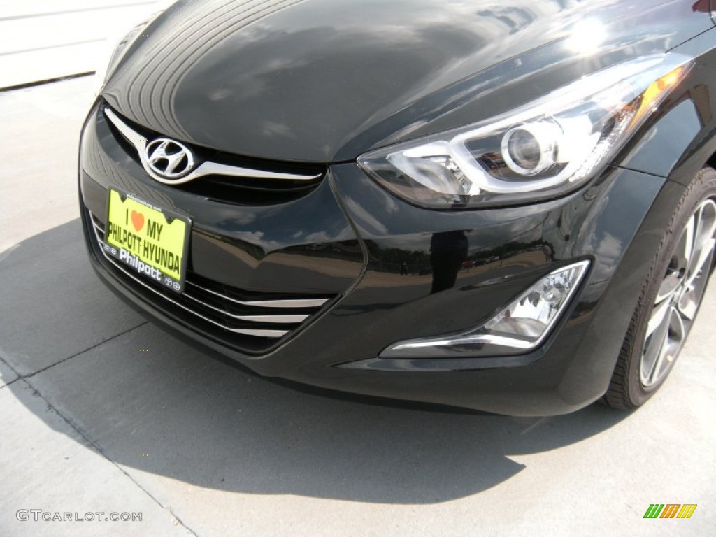 2014 Elantra Limited Sedan - Black / Gray photo #10