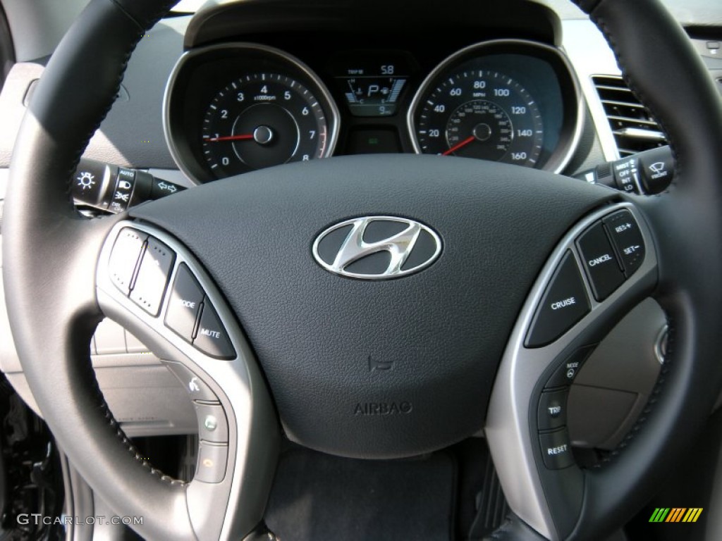 2014 Elantra Limited Sedan - Black / Gray photo #33