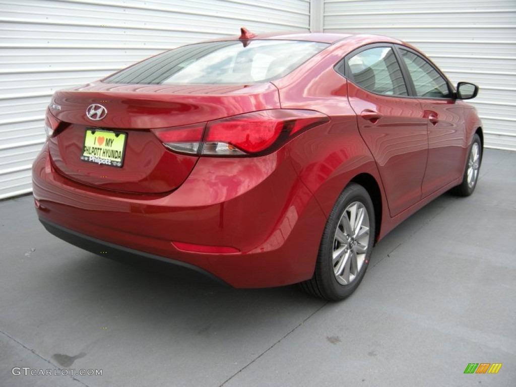 2014 Elantra SE Sedan - Red / Beige photo #4