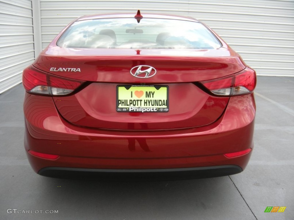 2014 Elantra SE Sedan - Red / Beige photo #5